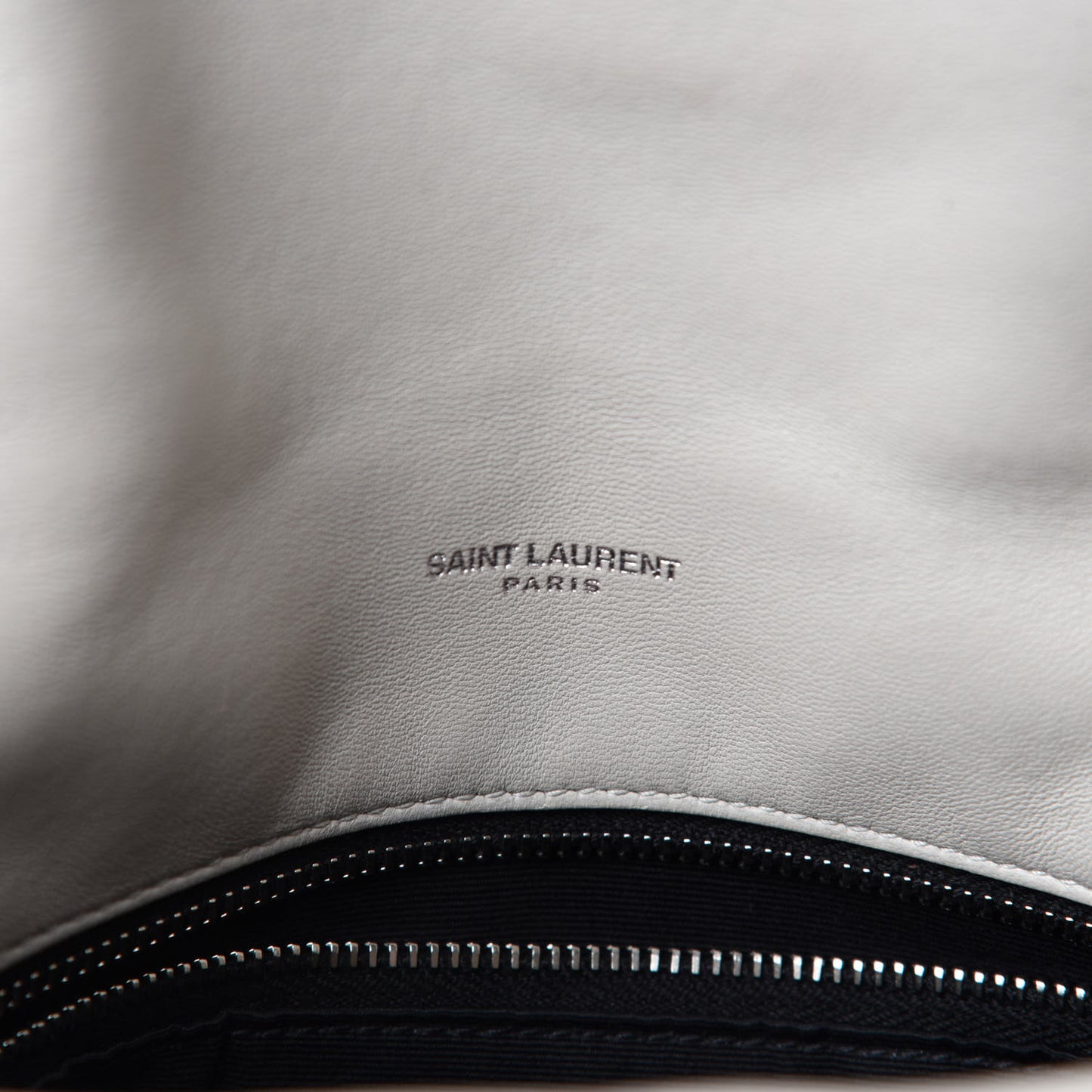 Lambskin Quilted Small Loulou Puffer Monogram Chain Satchel Blanc Vintage