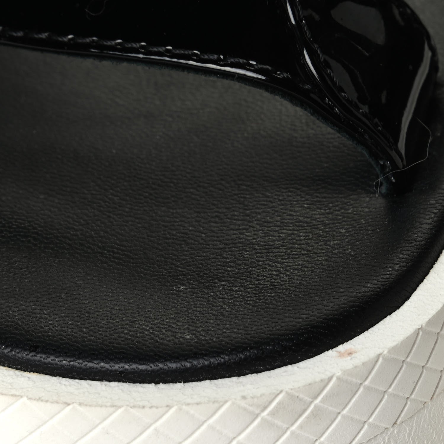 Chanel Patent Calfskin Velcro Dad Sandals 37 Black 6 of 8
