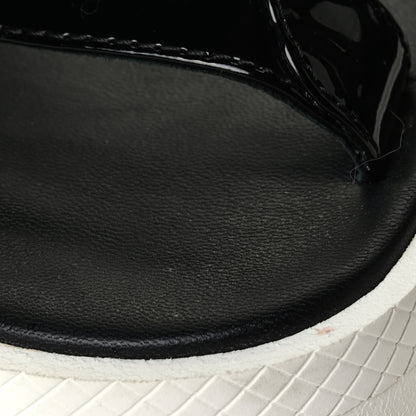 Chanel Patent Calfskin Velcro Dad Sandals 37 Black 6 of 8