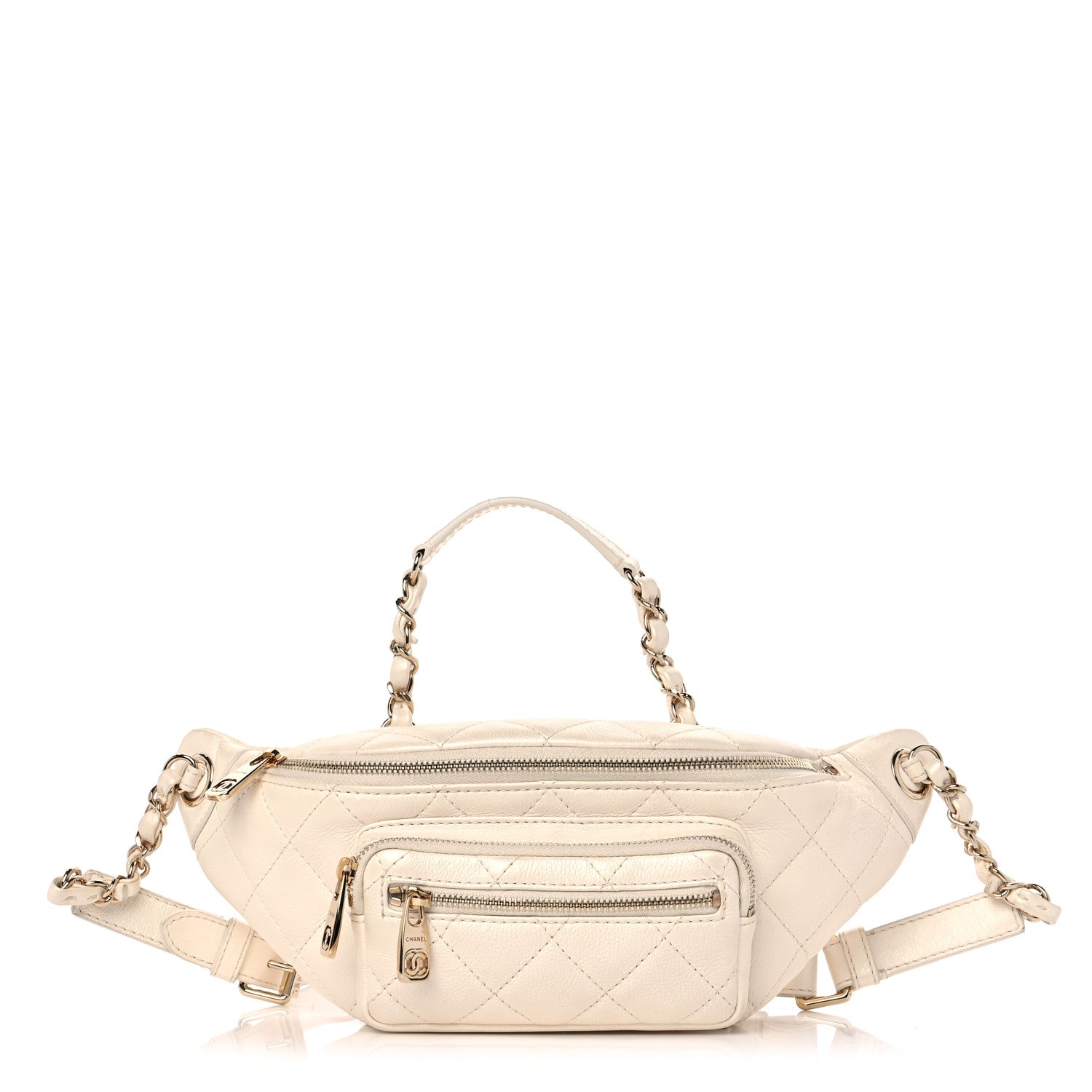 Chanel Calfskin Quilted All About Waist Belt Bag Light Beige 1 of 9