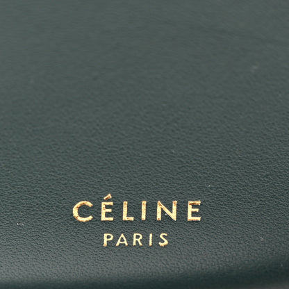 Celine Smooth Calfskin Medium Clasp Shoulder Bag Forest 7 of 10