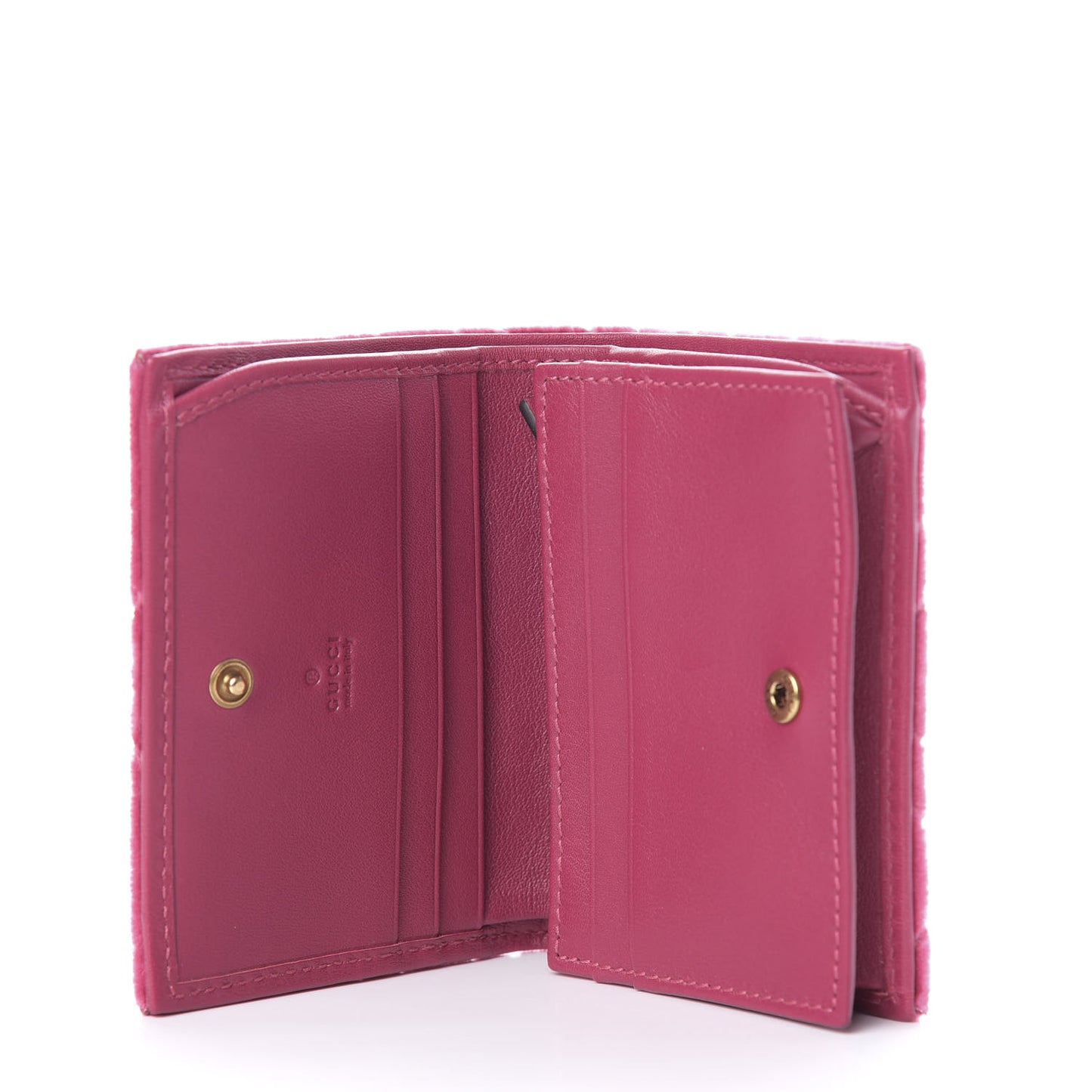 Velvet Matelasse Pearl Love Embroidered GG Marmont Card Case Wallet Light Raspberry Rose