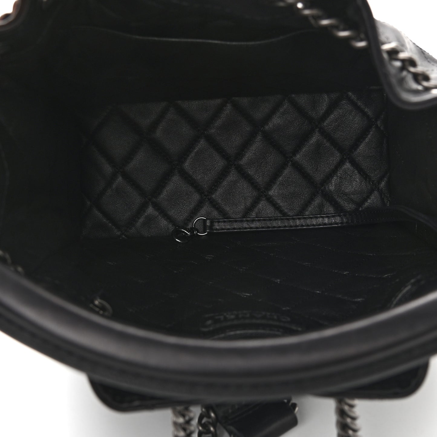 Calfskin Stitched Medium Urban Luxury Drawstring Backpack Black
