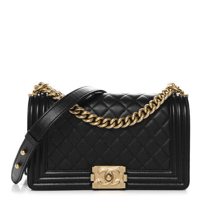 Chanel Caviar Quilted Medium Boy Flap Black 1 of 11