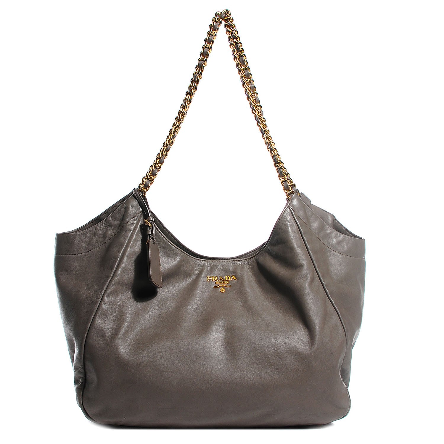 Prada Soft Calf Chain Tote Bambu 1 of 10