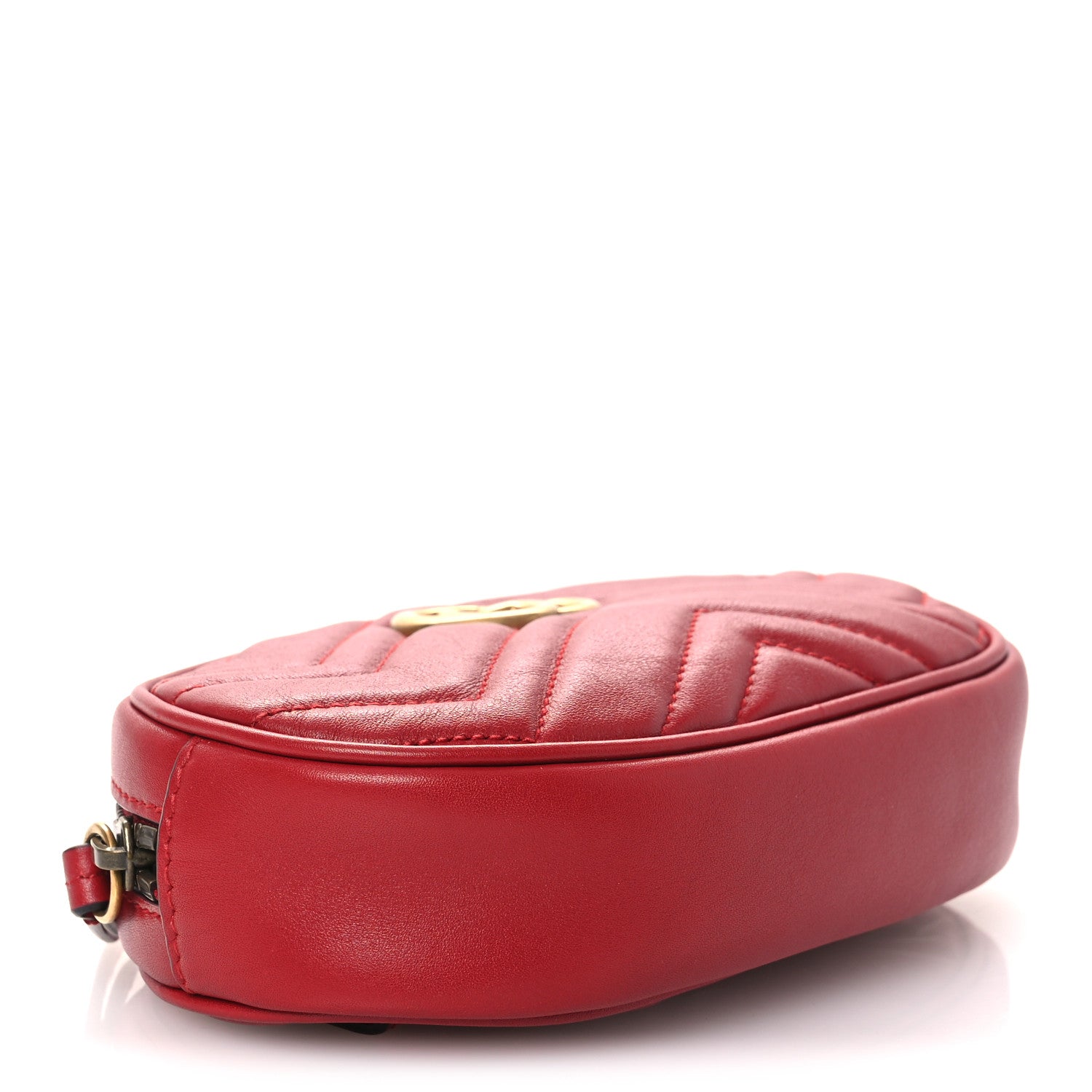 Gucci Calfskin Matelasse GG Marmont Belt Bag 95 38 95 38 Hibiscus Red 4 of 14