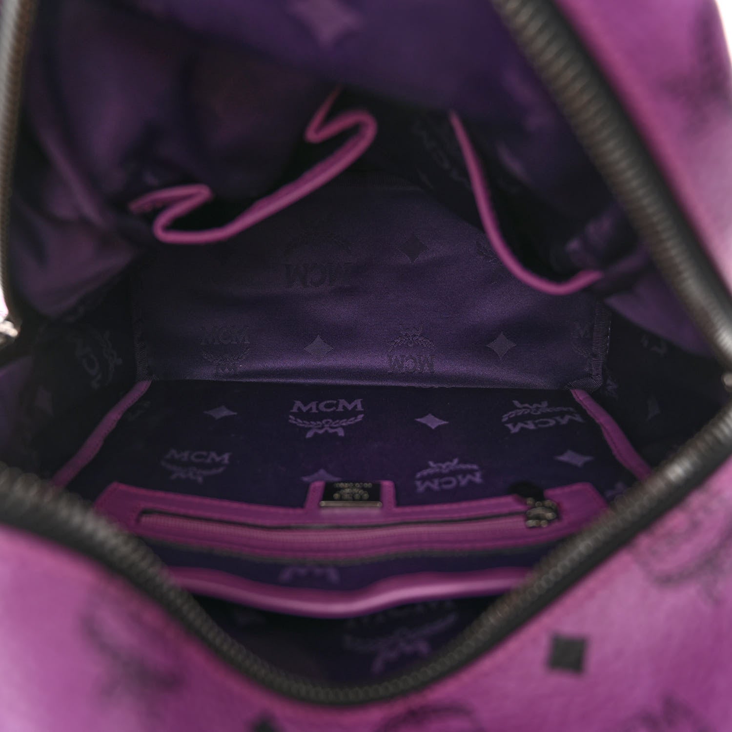 MCM Visetos Small Sprinkle Stud Stark Backpack Purple 5 of 9