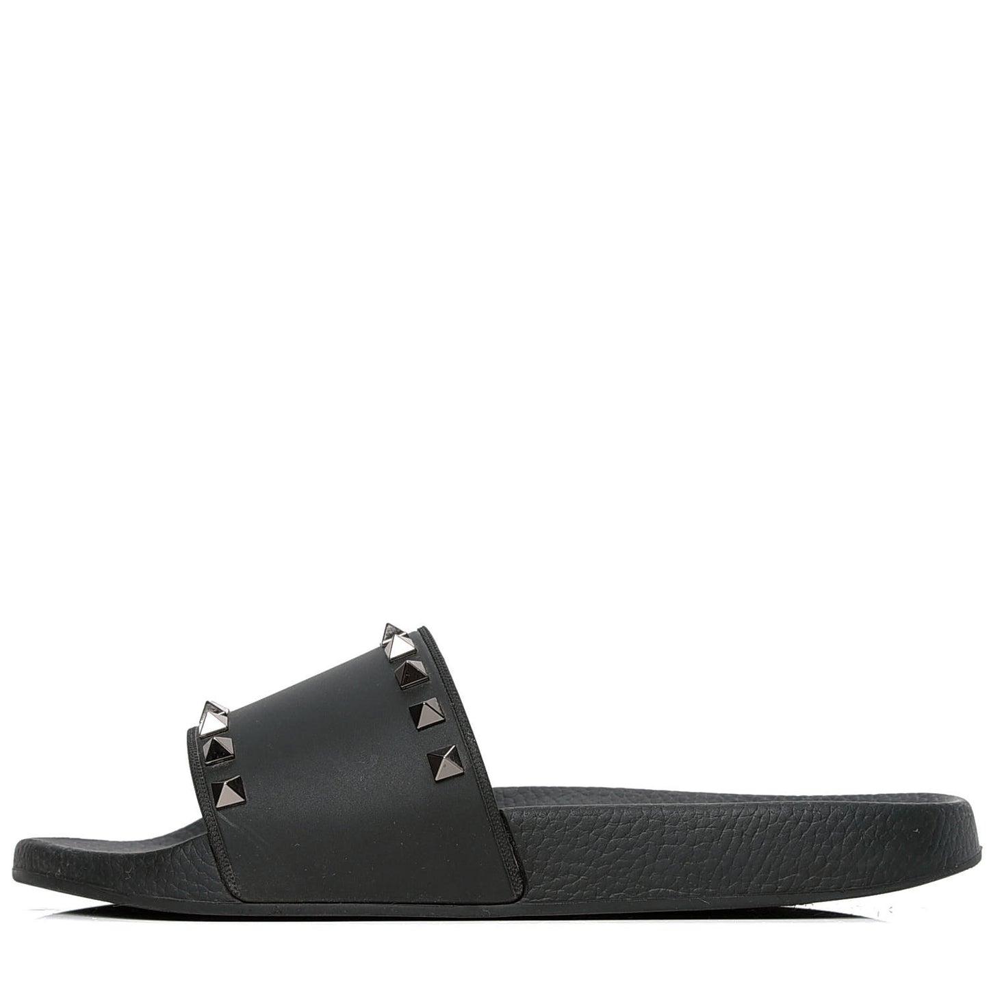 Rubber Rockstud Slide Sandals 40 Black