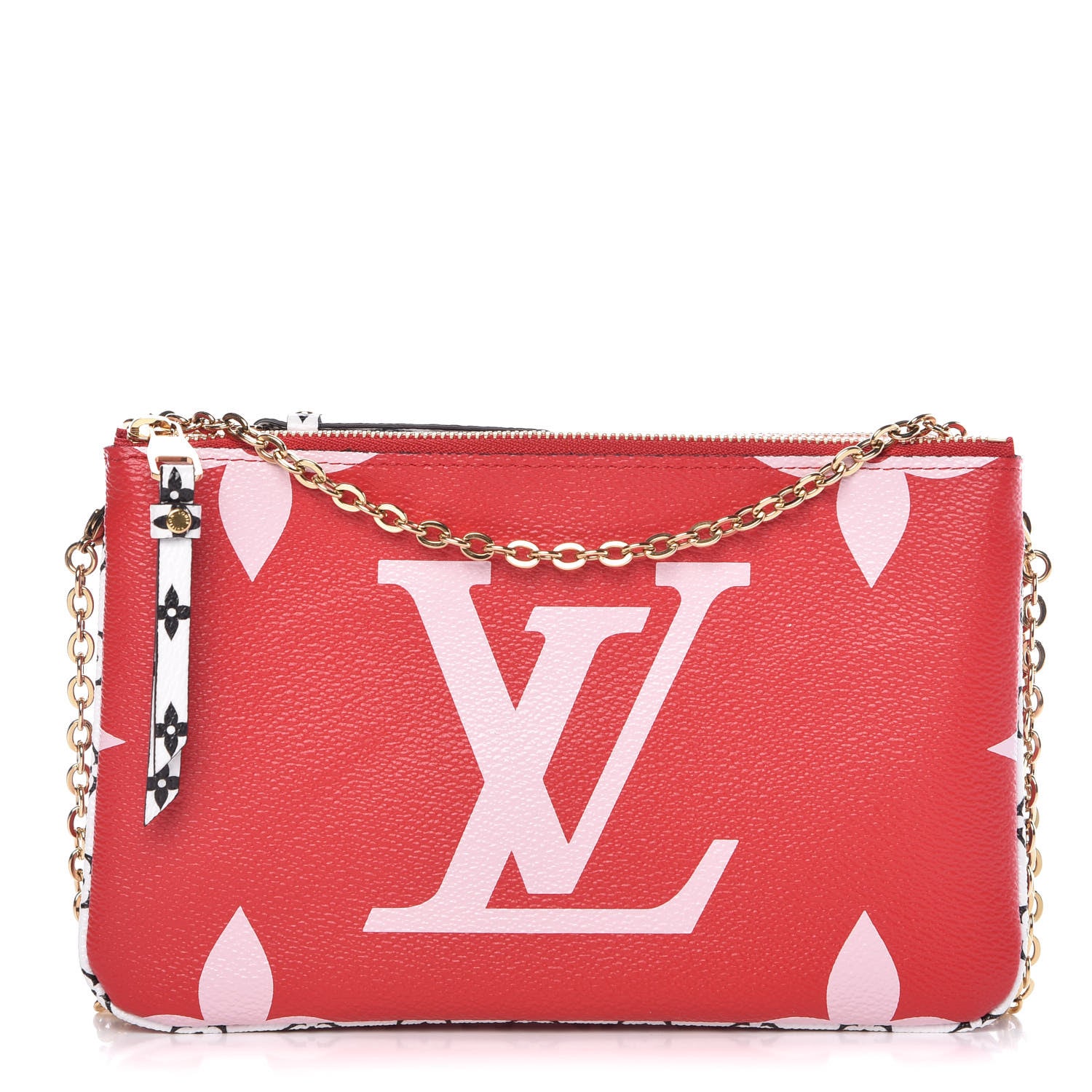 Louis Vuitton Monogram Giant Double Zip Pochette Rouge 1 of 9