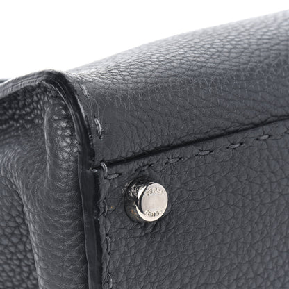 Fendi Cuoio Romano Selleria Bi-Color Medium Peekaboo Iconic Satchel Asfalto Latte 12 of 18