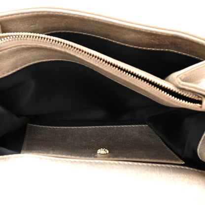 Versace Suede Palazzo Crystal Chain Evening Bag Gold 4 of 11