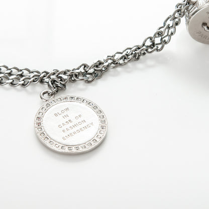 Chanel Crystal CC Whistle Pendant Necklace 6 of 8