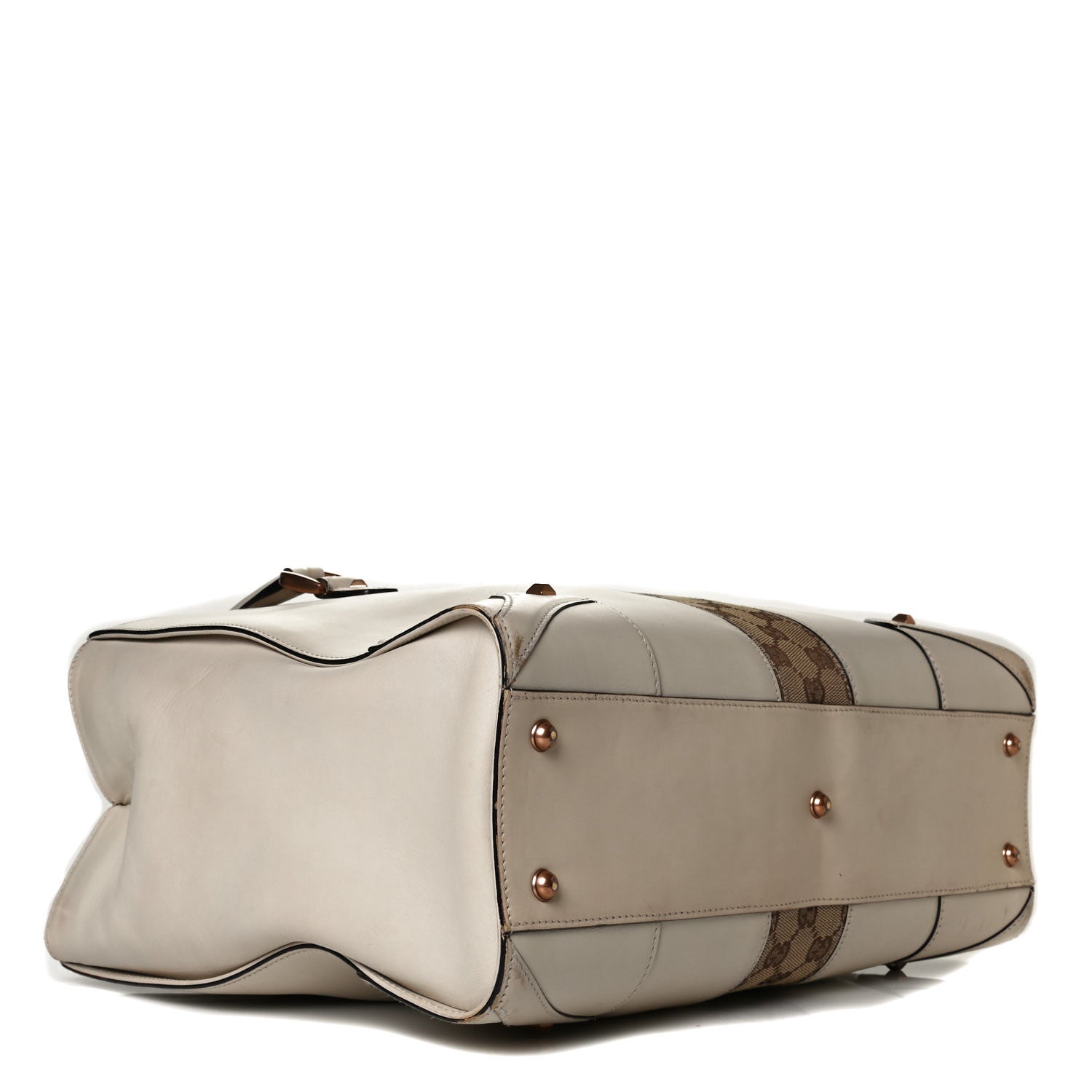 Gucci Monogram Calfskin Medium Tote Bag Off White 4 of 12