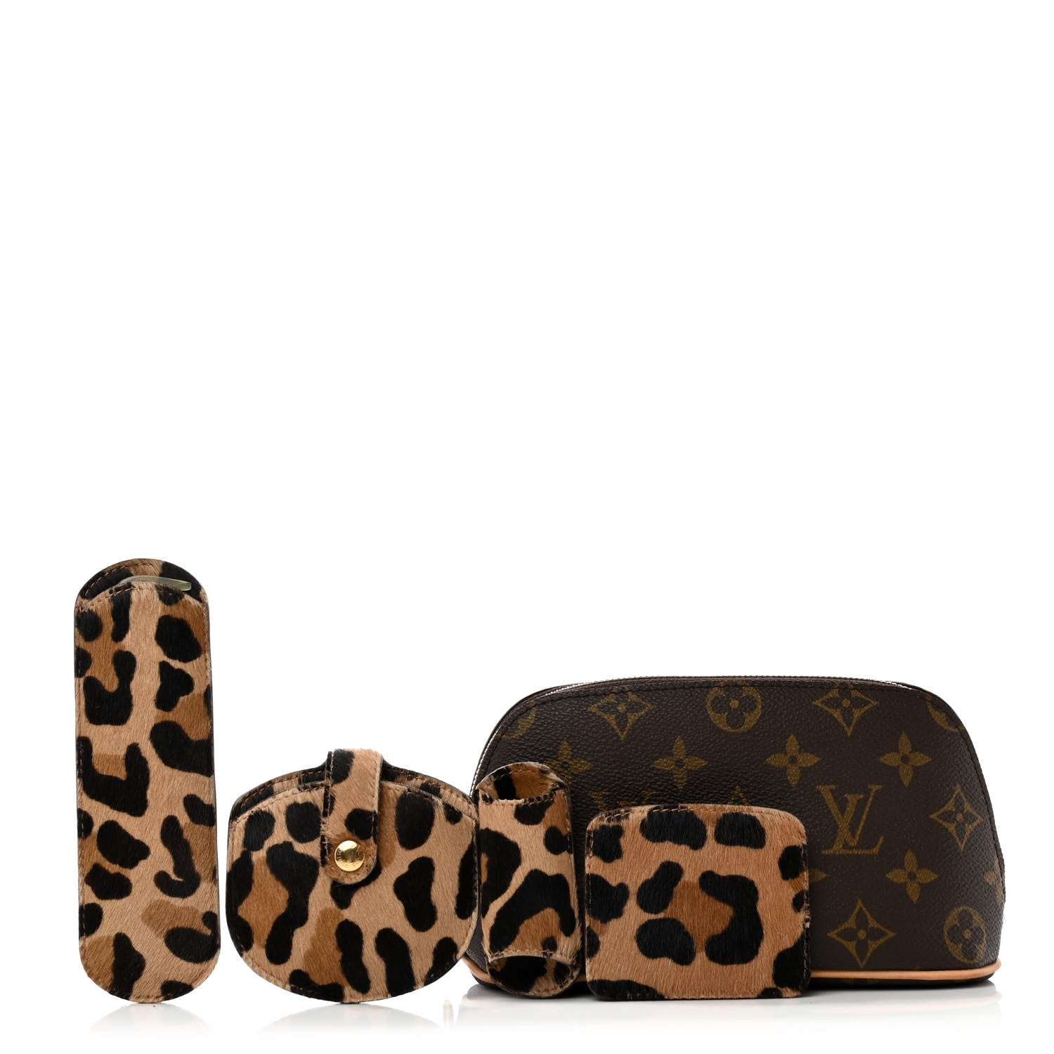 Louis Vuitton Monogram Azzedine Alaia Leopard Print Pony Hair Cosmetic Pouch 3 of 6
