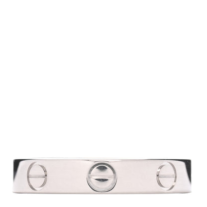 Cartier 18K White Gold 3.5mm LOVE Wedding Band Ring 51 5.75 1 of 4