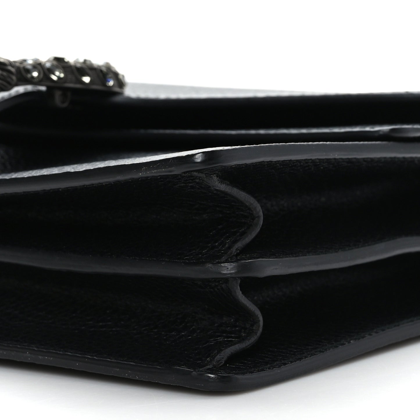 Pebbled Calfskin Small Dionysus Shoulder Bag Black