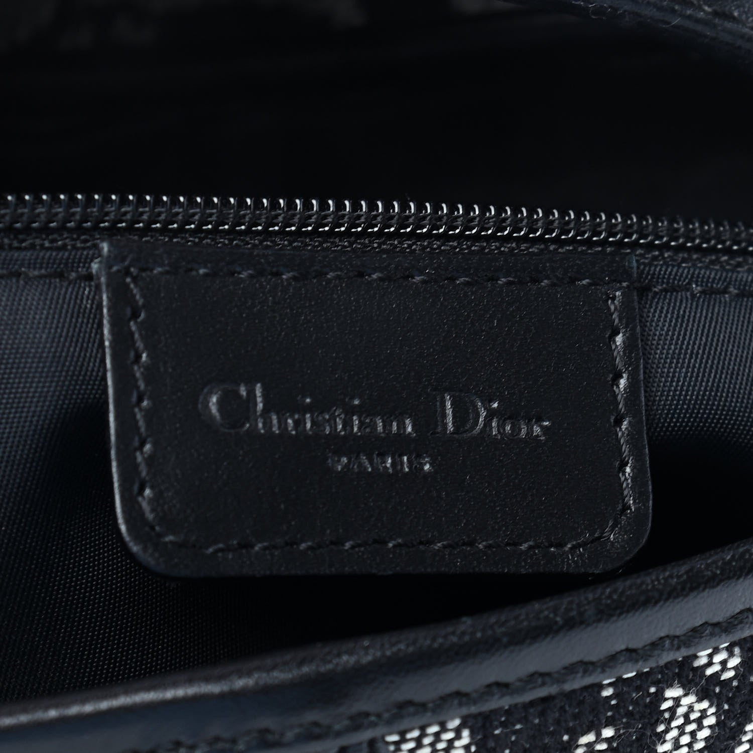 Christian Dior Monogram Double Saddle Bag Black 6 of 9