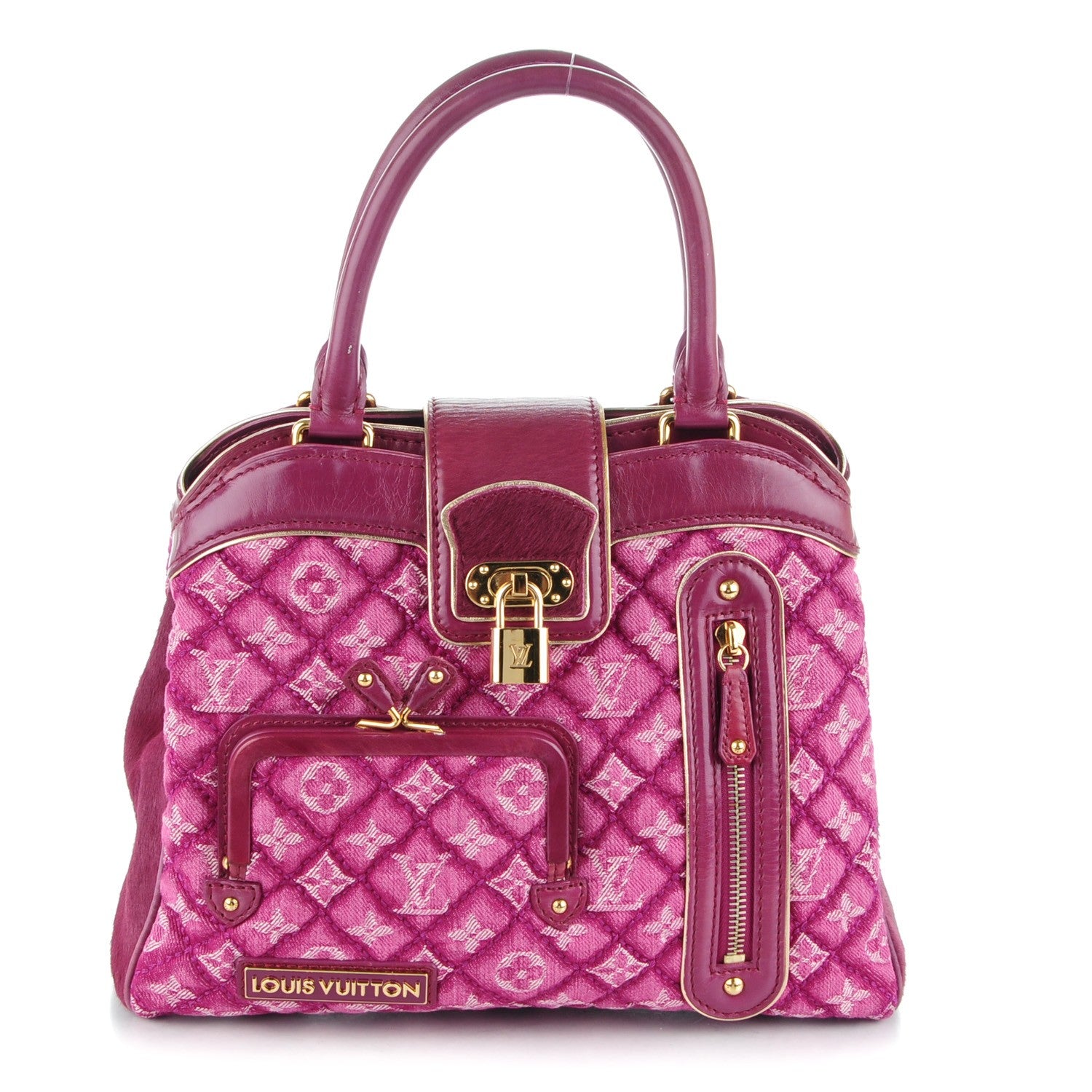 Louis Vuitton Monogram Denim Quilted Linda Fuchsia 1 of 7