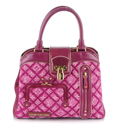 Louis Vuitton Monogram Denim Quilted Linda Fuchsia 1 of 7
