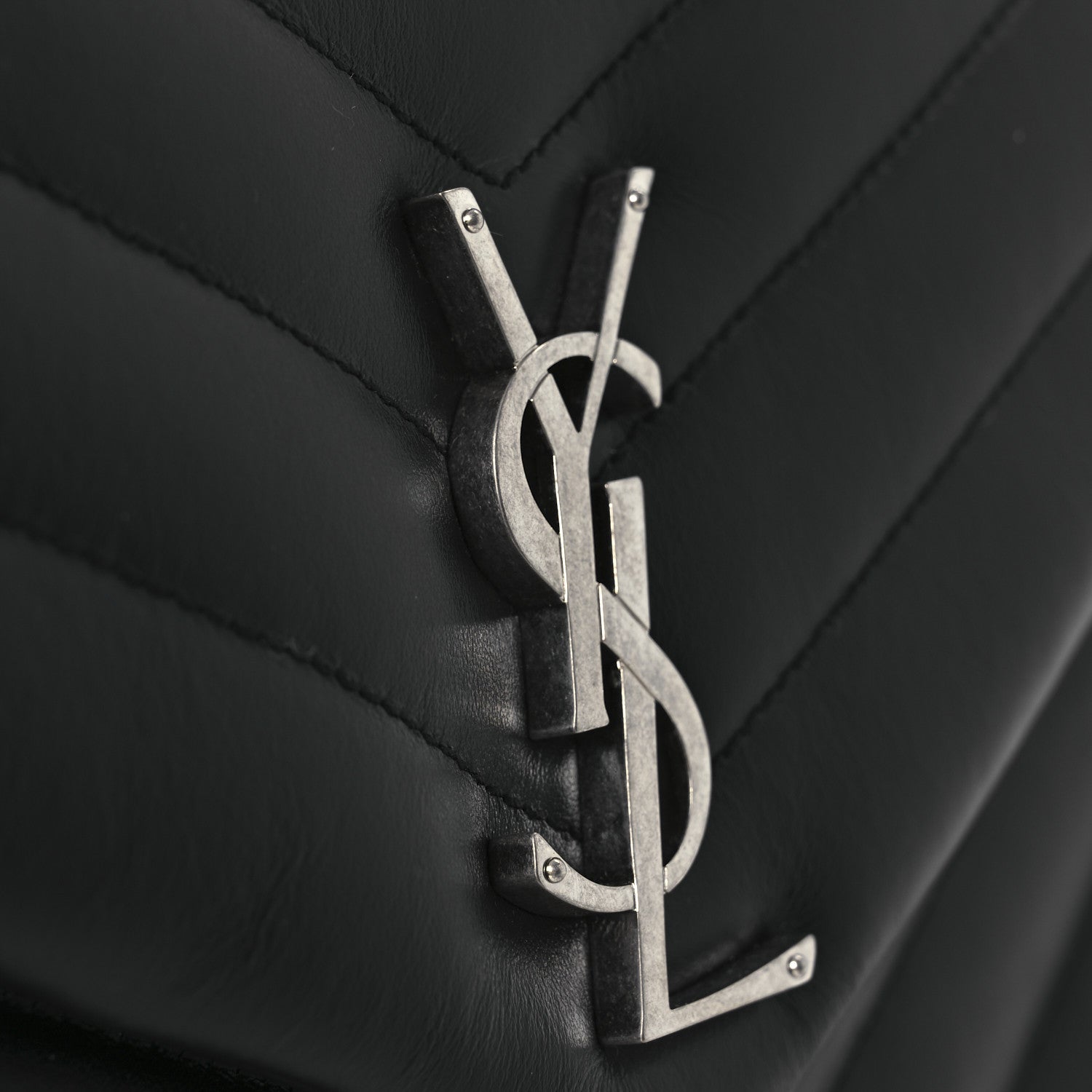 Saint Laurent Calfskin Y Quilted Monogram Medium Loulou Chain Satchel Black 12 of 12