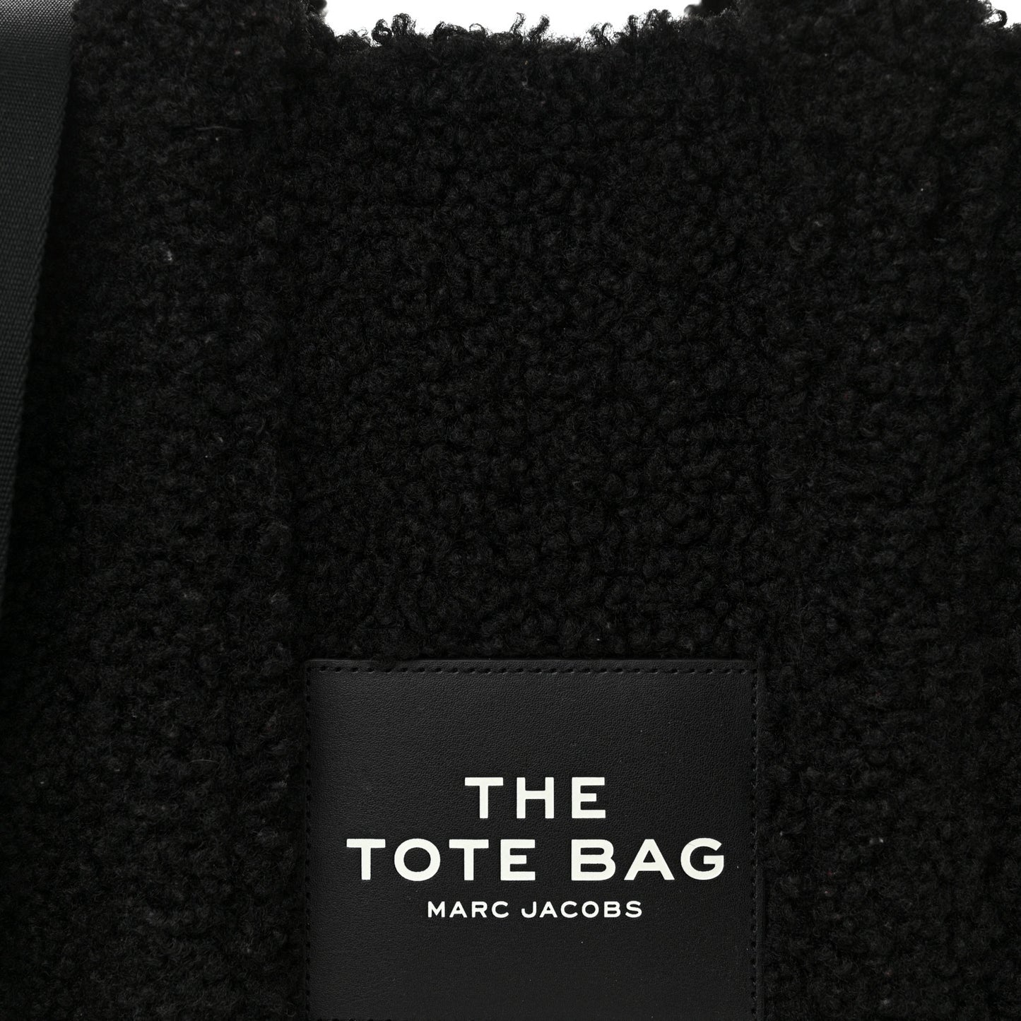 Polyester Cotton Medium The Teddy Traveler Tote Bag Black