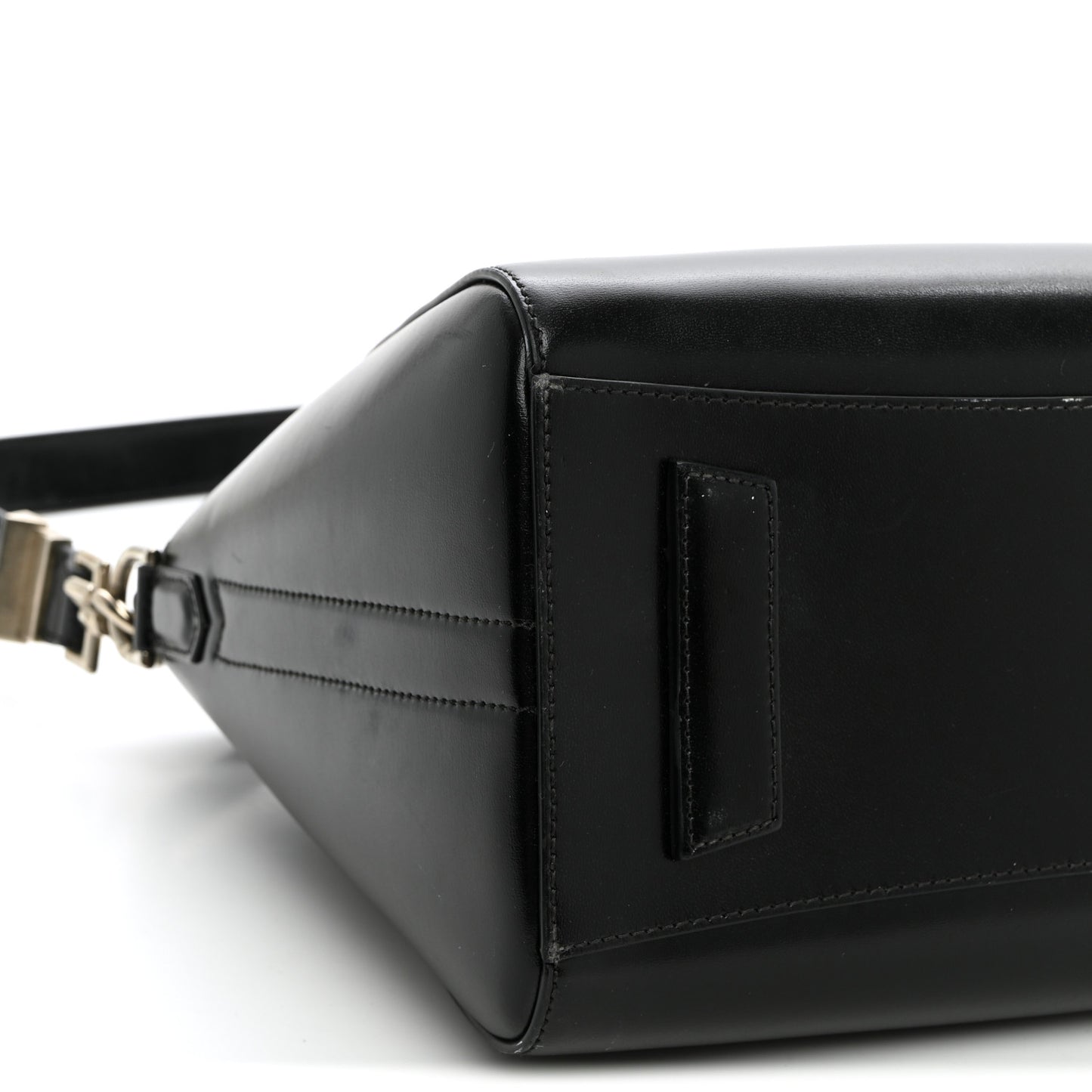 Shiny Lord Calfskin Small Antigona Black