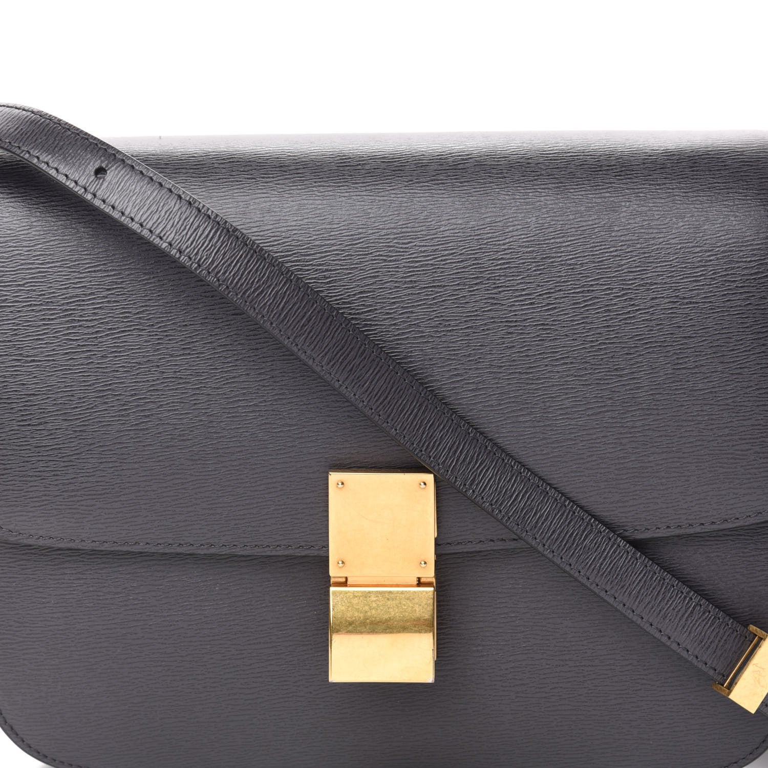 Celine Liege Calfskin Medium Classic Box Flap Bag Liquorice 11 of 11