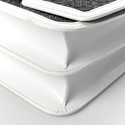 Burberry Calfskin Monogram Embossed MediumTB Chain Bag Black White 9 of 9