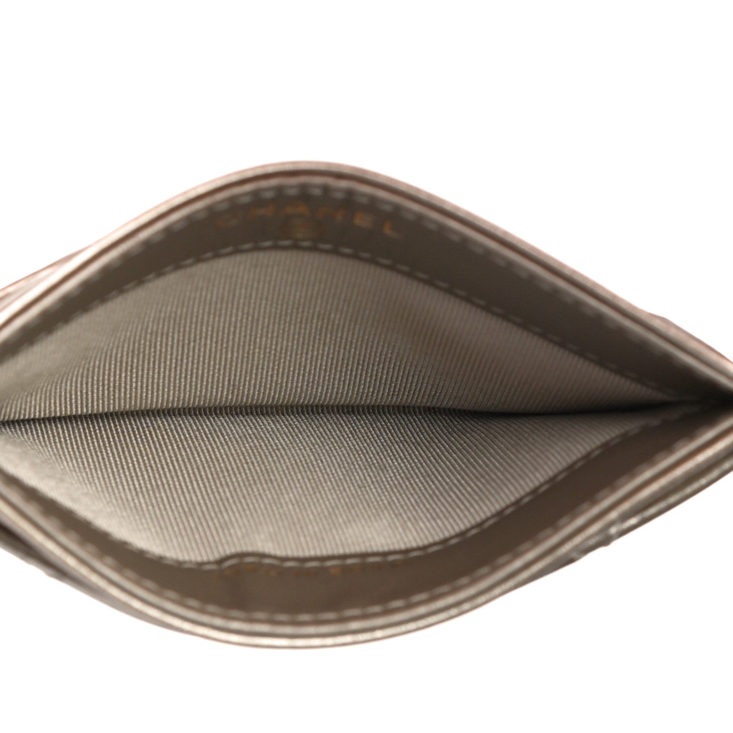 Chanel Metallic Aged Calfskin Quilted Reissue Card Holder Light Gold 5 of 12