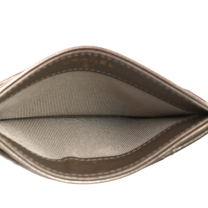 Chanel Metallic Aged Calfskin Quilted Reissue Card Holder Light Gold 5 of 12