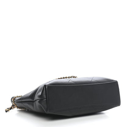 Chanel Calfskin Stitched Small Shopping Tote Black 4 of 9
