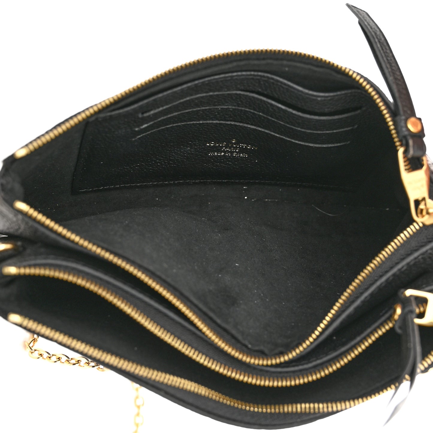 Empreinte Double Zip Pochette Black