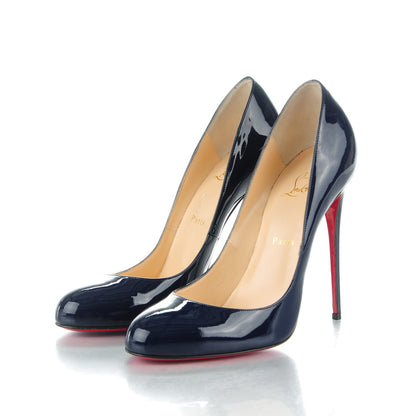 Christian Louboutin Patent Fifi 120 Pumps 40 Navy 3 of 9
