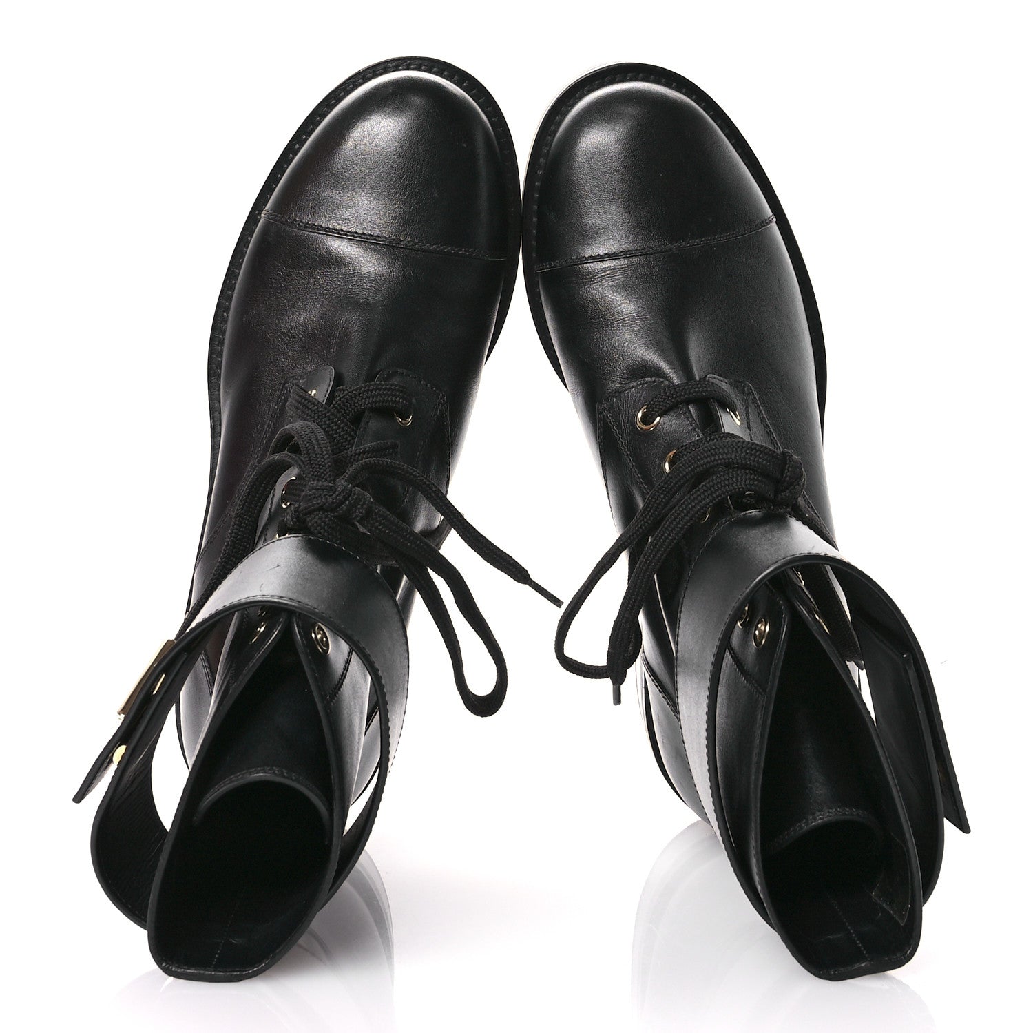 Louis Vuitton Calfskin Wonderland Ranger Boots 38.5 Black 2 of 9