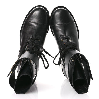 Louis Vuitton Calfskin Wonderland Ranger Boots 38.5 Black 2 of 9