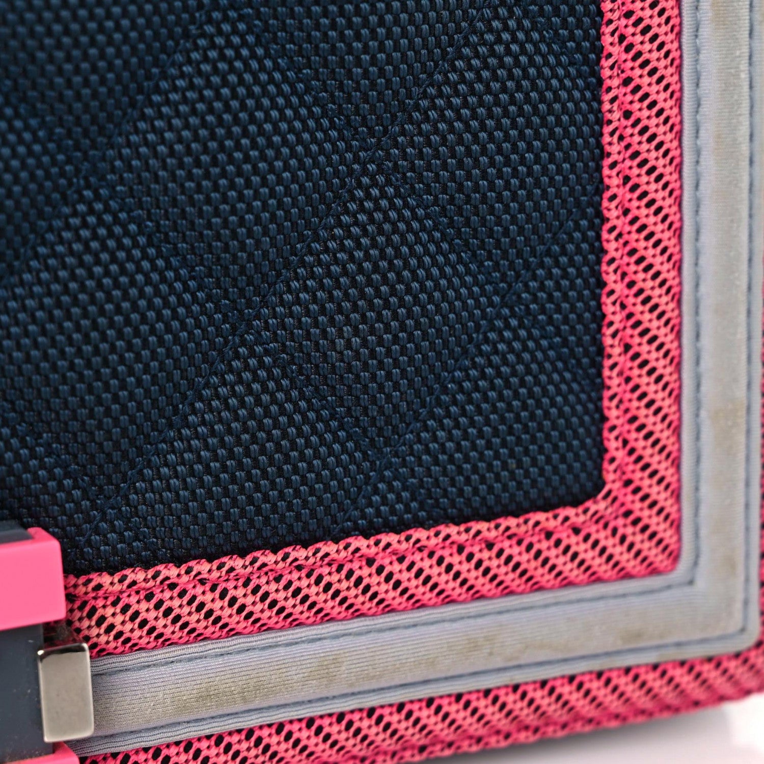Chanel Canvas Quilted Medium Fluo Boy Flap Dark Navy Fuchsia Grey 19 of 20