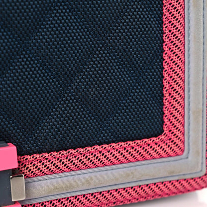 Chanel Canvas Quilted Medium Fluo Boy Flap Dark Navy Fuchsia Grey 19 of 20