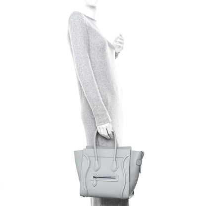 Celine Baby Drummed Calfskin Micro Luggage Sky 2 of 11