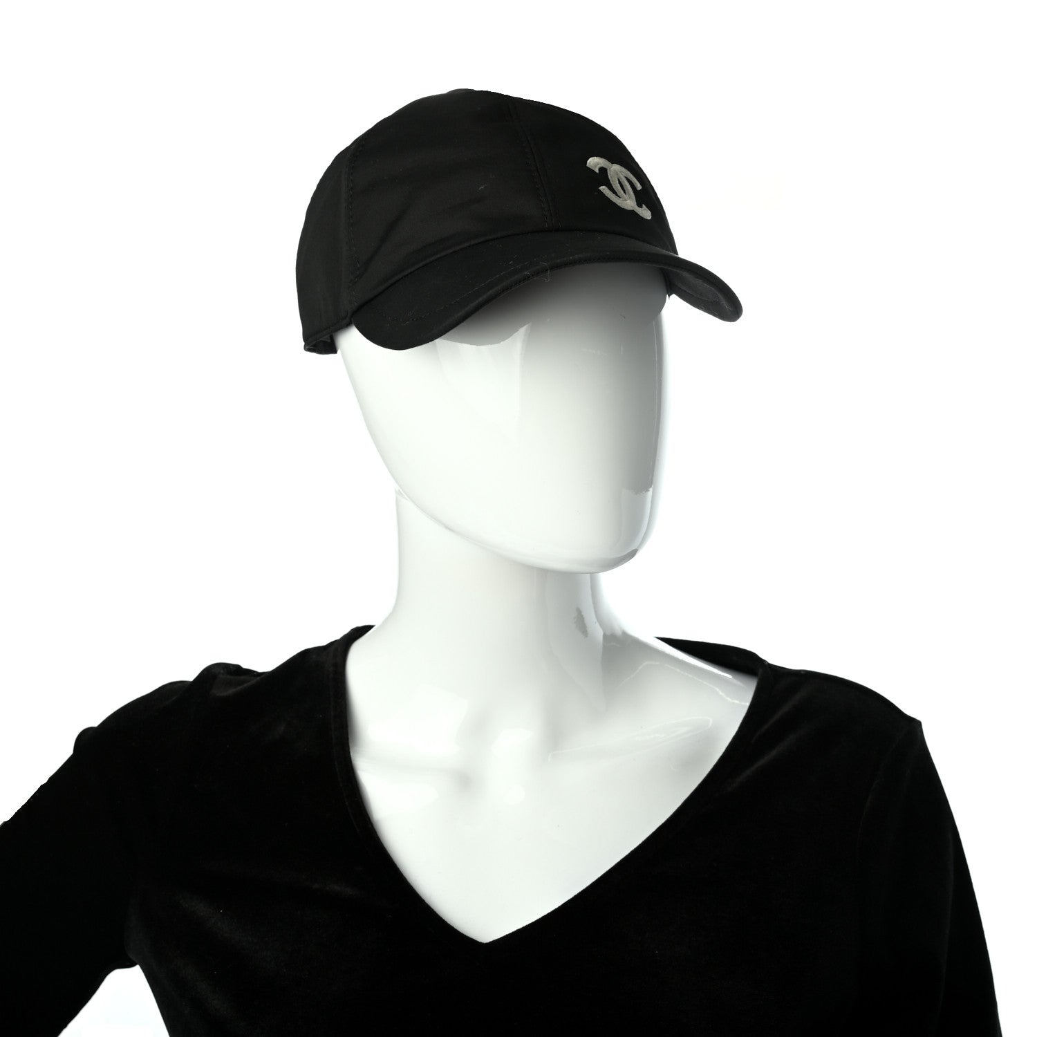 Chanel Cotton CC Cap Hat Black 2 of 8
