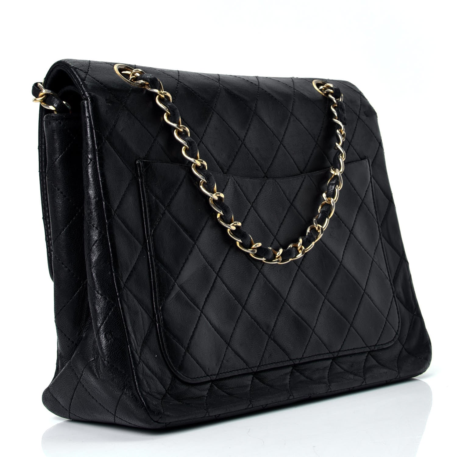 Chanel Lambskin Quilted Medium Double Flap Black 2 of 4