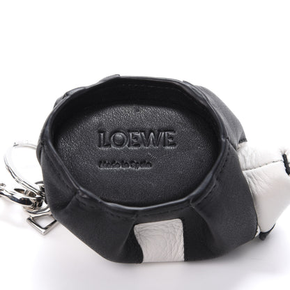 Loewe Calfskin Panda Coin Pouch Bag Charm Key Holder Black White 3 of 5