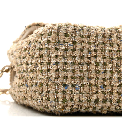 Chanel Tweed Quilted Mini Rectangular Flap Beige 9 of 12