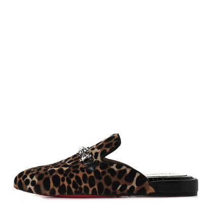 Christian Louboutin Pony Hair Coolito Swing Donna Flat 38 Brown Black 1 of 8