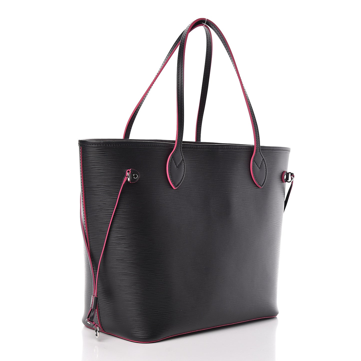 Epi Neverfull MM Black Hot Pink
