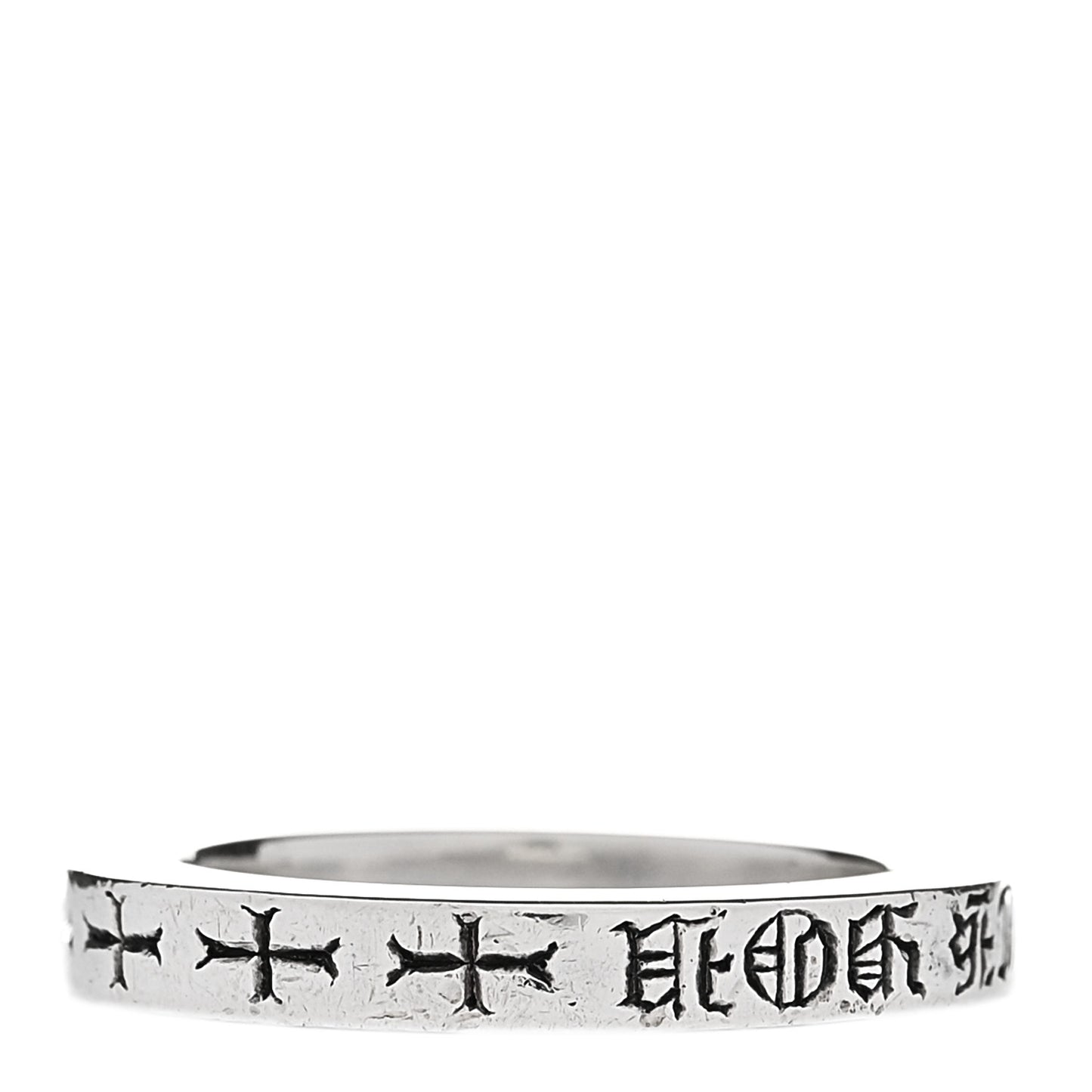 Sterling Silver Diamond CH Fck You Spacer Ring 58 8.5