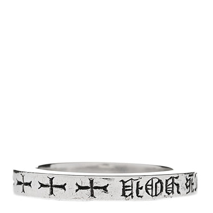 Chrome Hearts Sterling Silver Diamond CH Fck You Spacer Ring 58 8.5 3 of 4