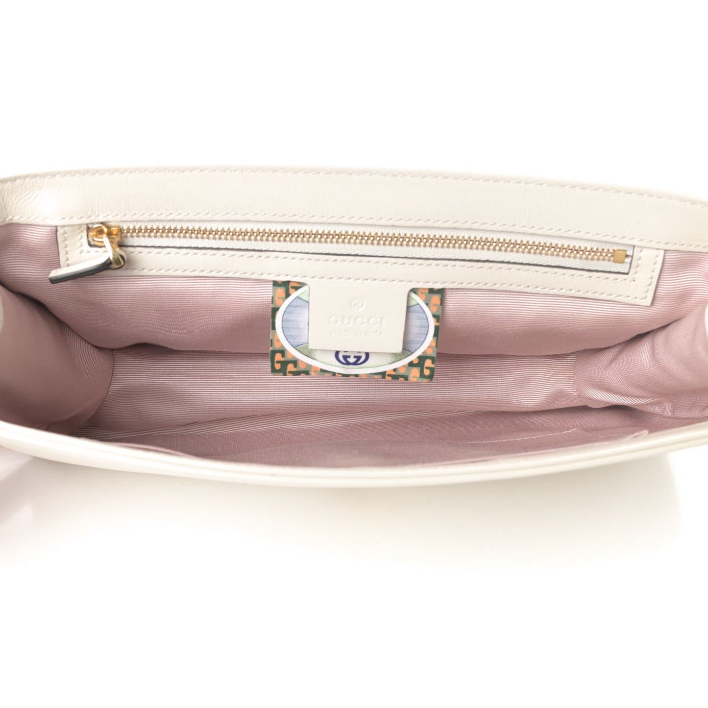 Vitello Palmellato Lux Crystal Medium Rajah Shoulder Bag Mystic White Multicolor