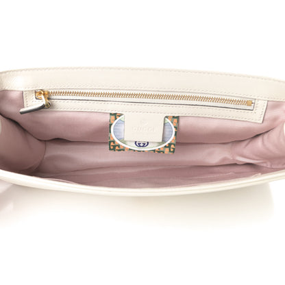 Gucci Vitello Palmellato Lux Crystal Medium Rajah Shoulder Bag Mystic White Multicolor 5 of 16