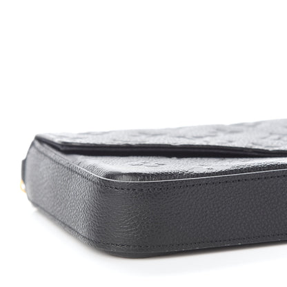 Louis Vuitton Empreinte Pochette Felicie Chain Wallet Black 9 of 10