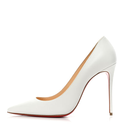 Christian Louboutin Calfskin Zarli So Kate 100 Pumps 39 White 1 of 7